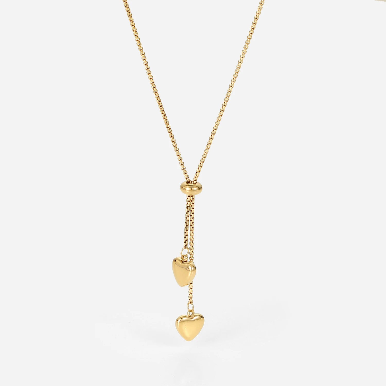 KARLA DOUBLE HEART NECKLACE